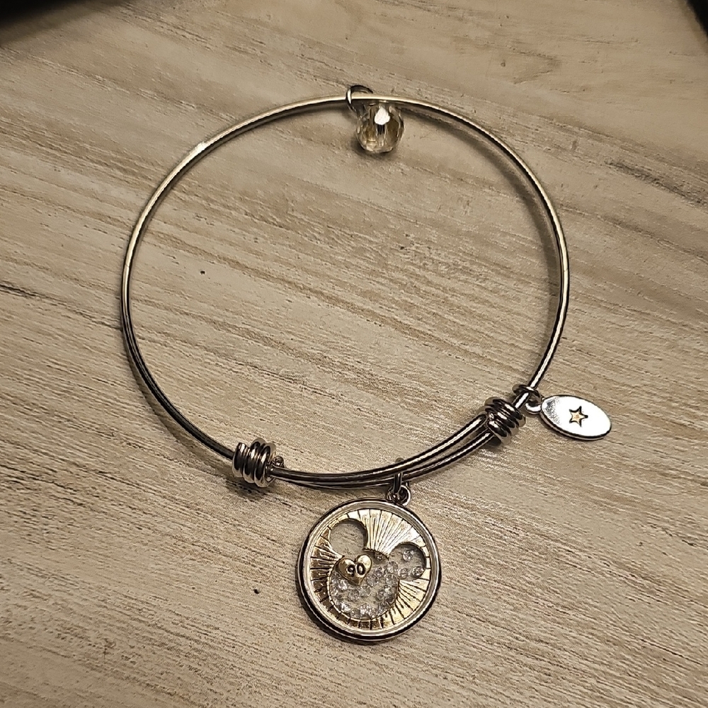 Silver Charm Bangle Bracelet